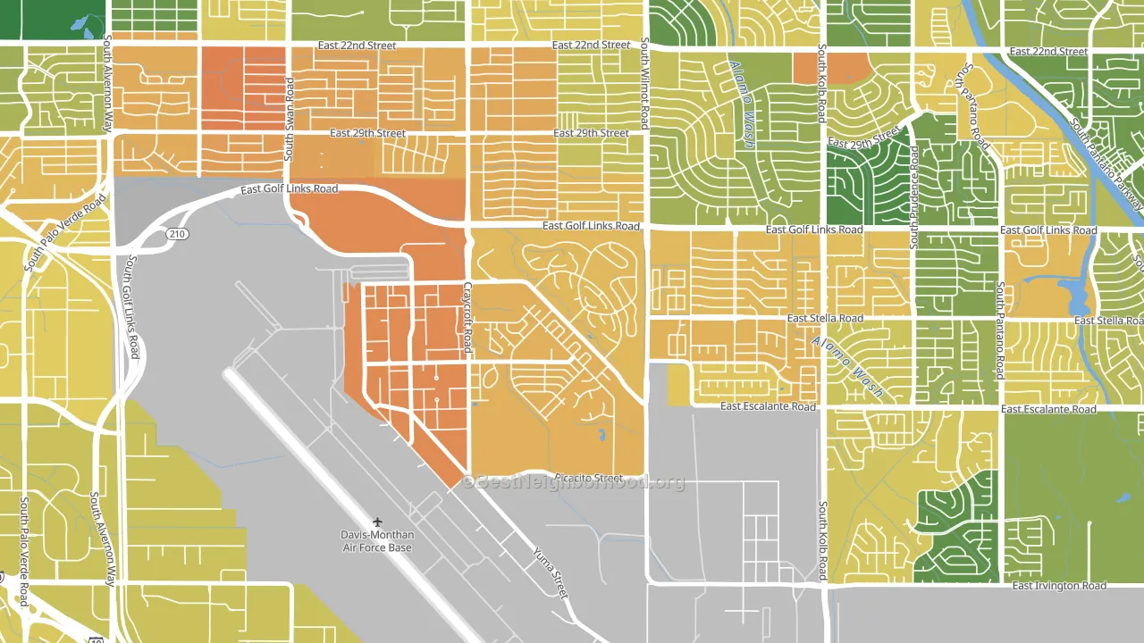 85708, AZ block-group voter-turnout map