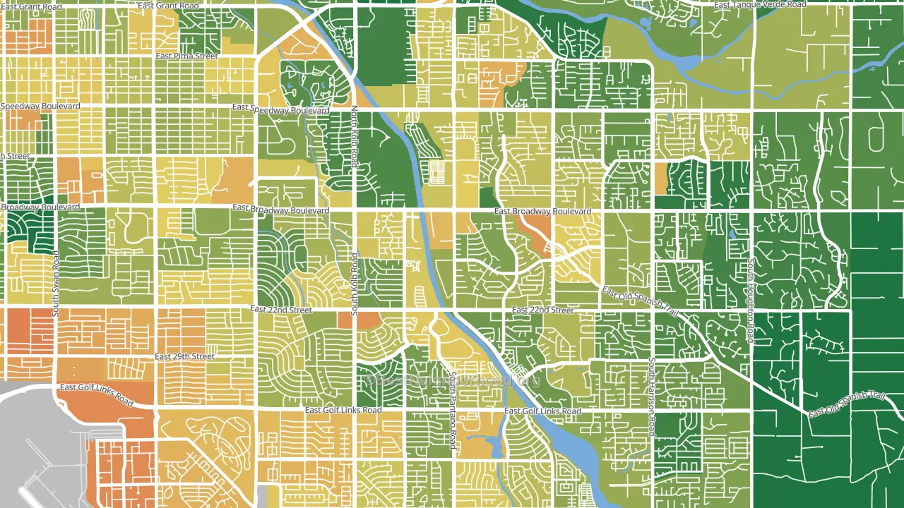 85710, AZ block-group voter-turnout map