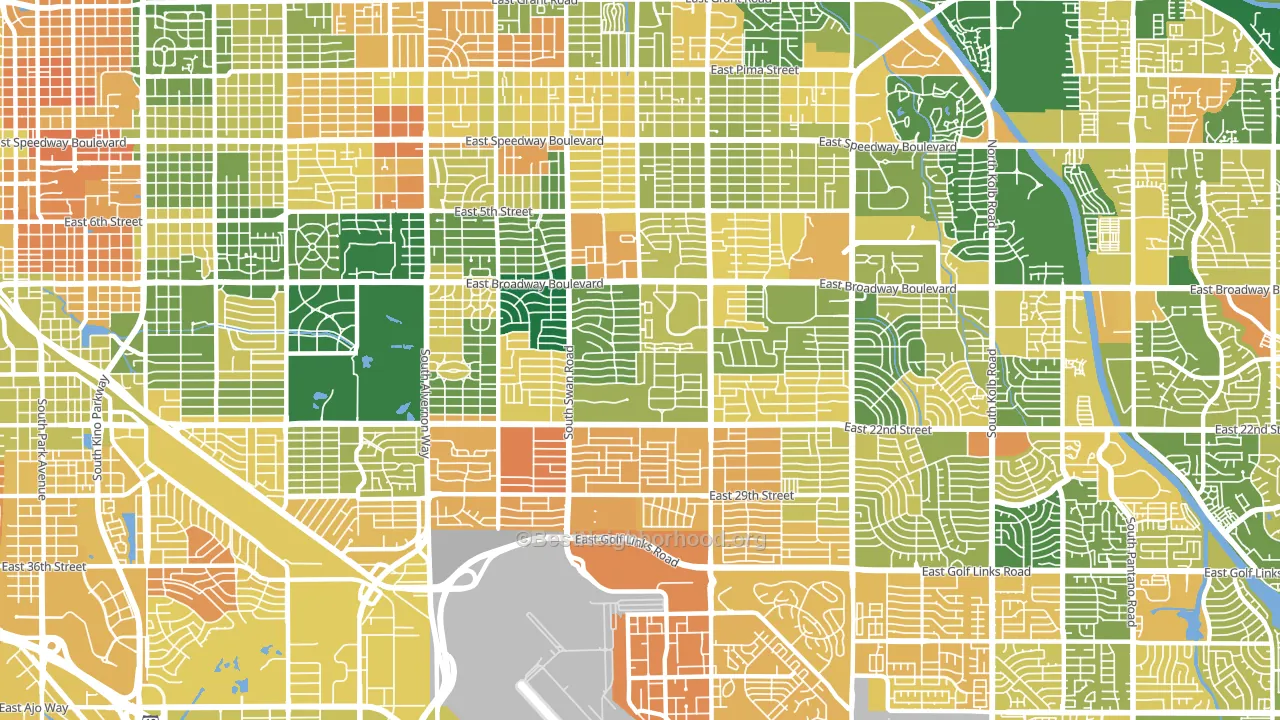 85711, AZ block-group voter-turnout map