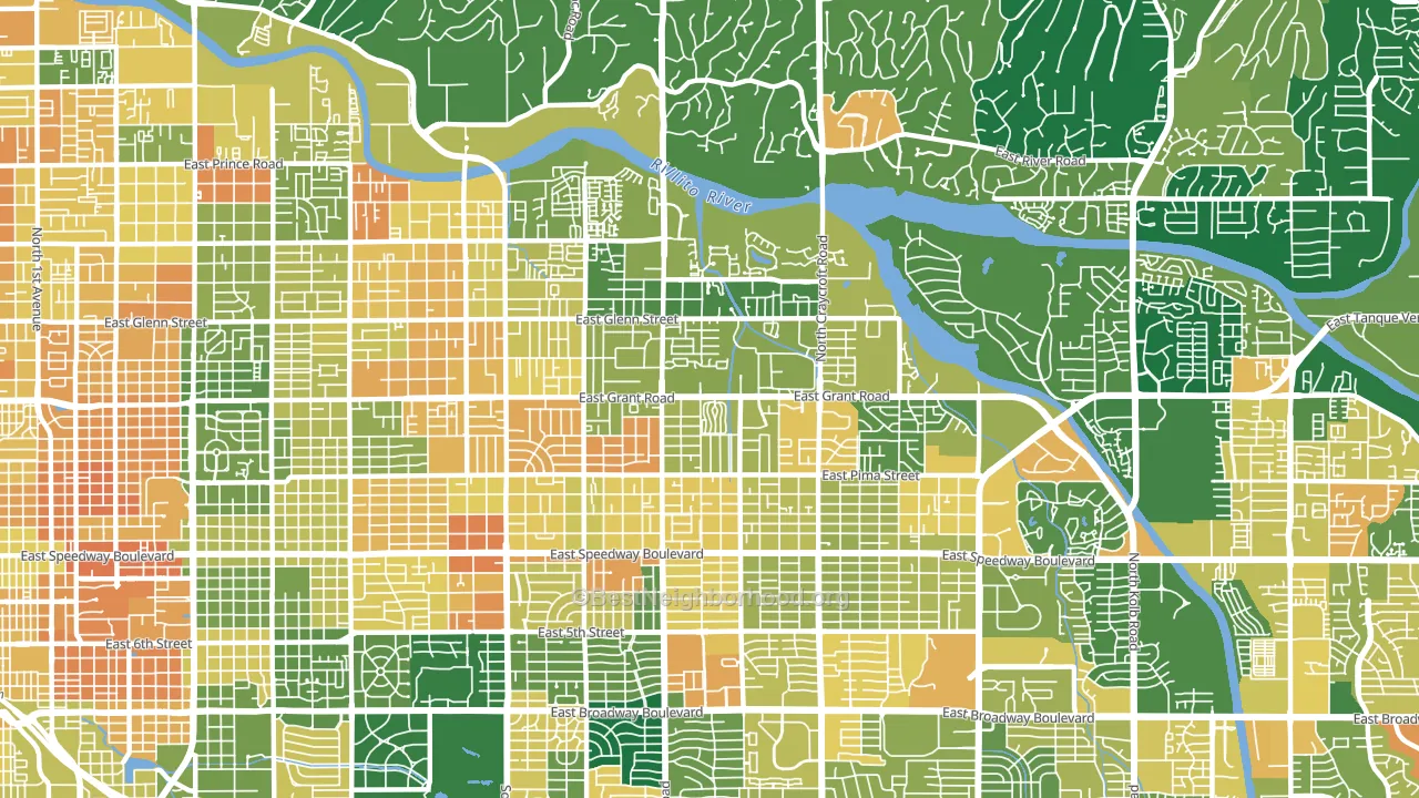 85712, AZ block-group voter-turnout map