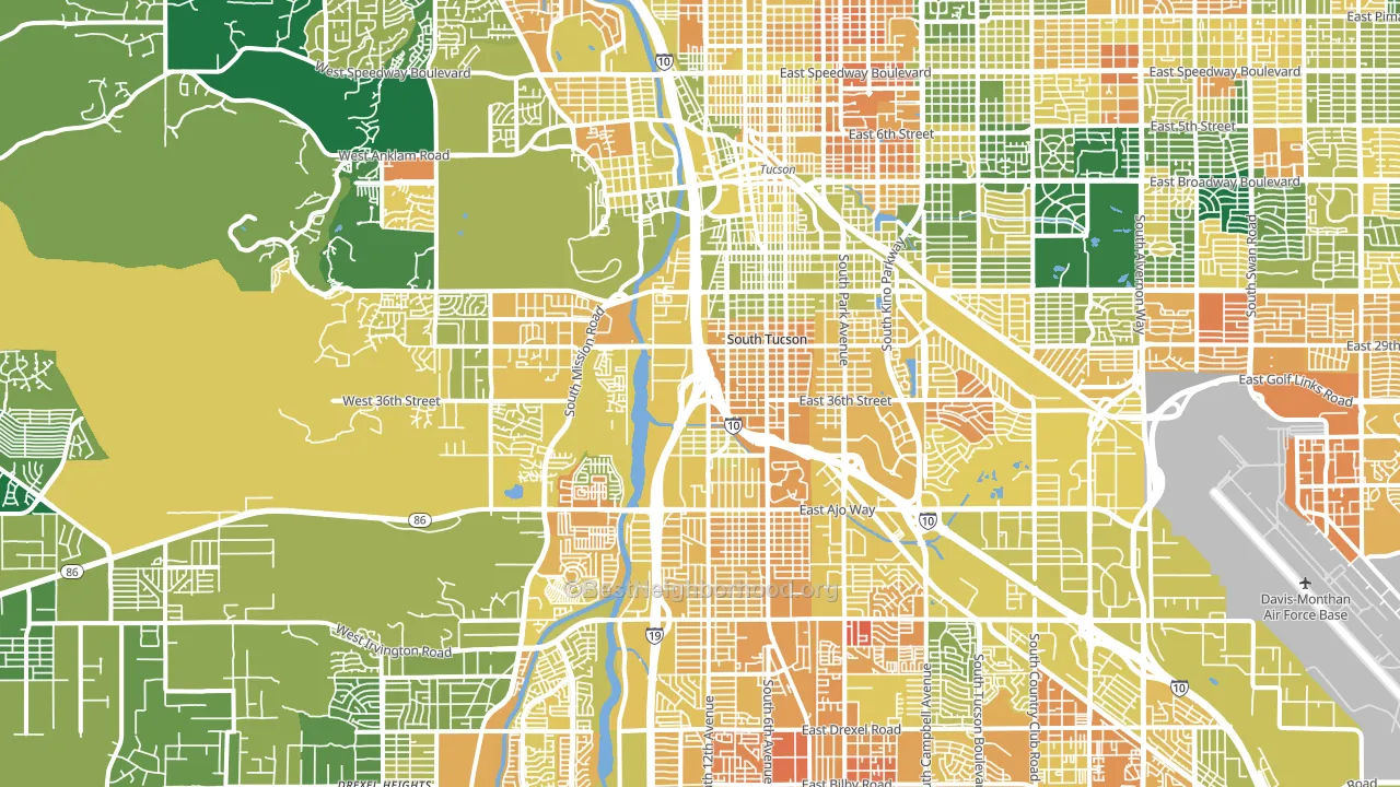 85713, AZ block-group voter-turnout map