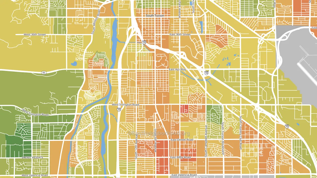 85714, AZ block-group voter-turnout map