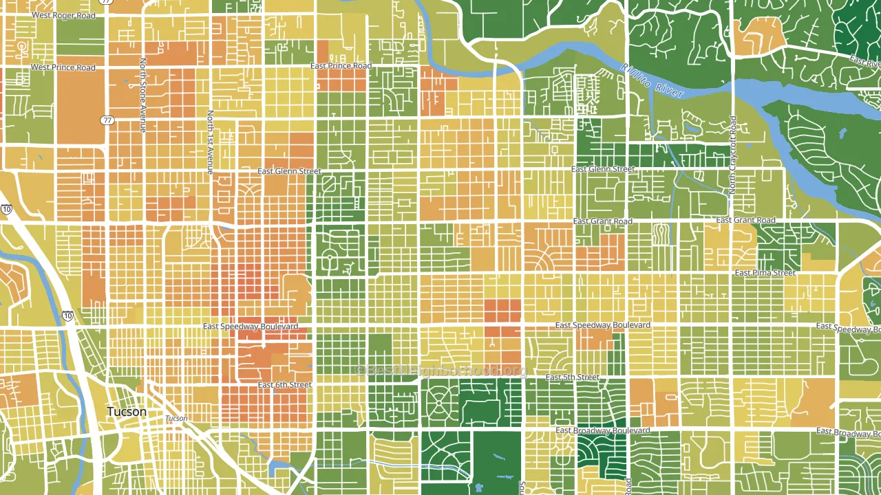 85716, AZ block-group voter-turnout map