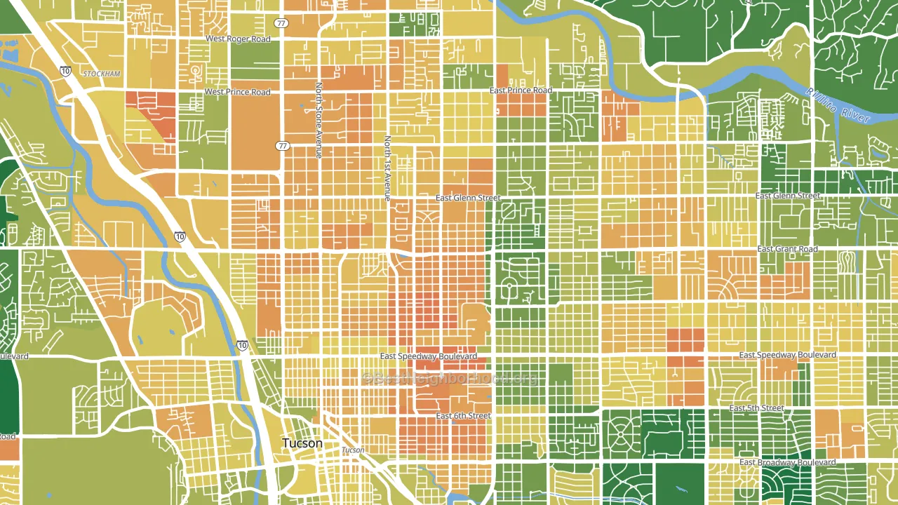 85719, AZ block-group voter-turnout map