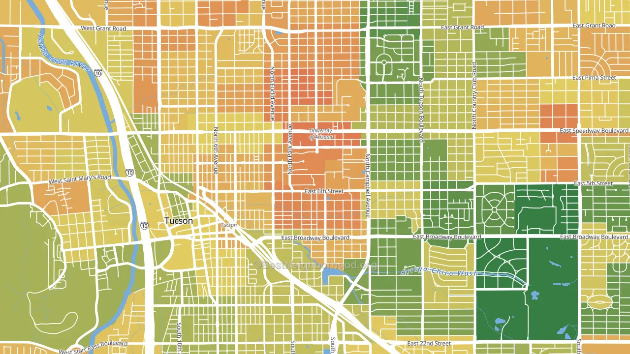 85721, AZ block-group voter-turnout map
