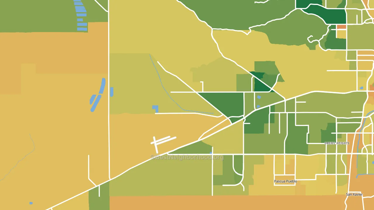85735, AZ block-group voter-turnout map