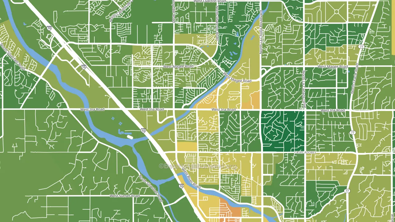 85741, AZ block-group voter-turnout map