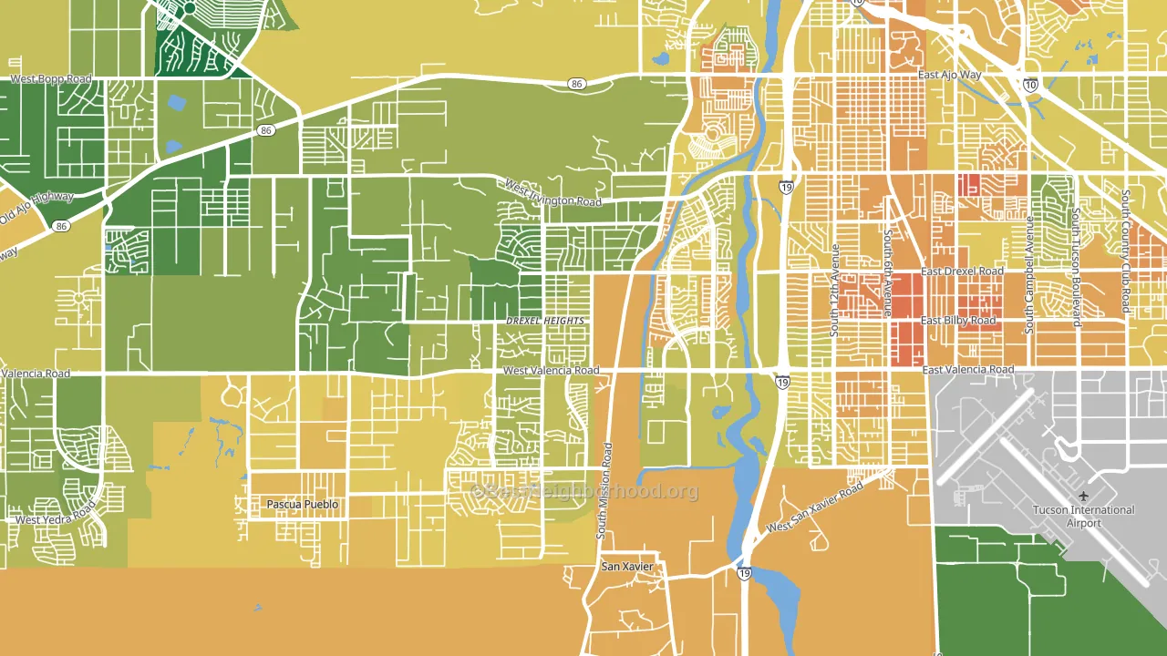 85746, AZ block-group voter-turnout map
