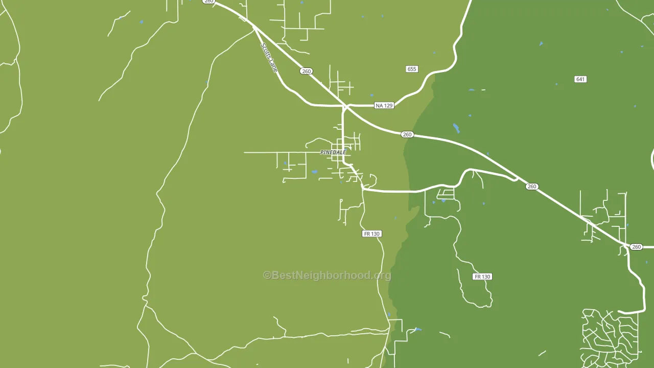 85934, AZ block-group voter-turnout map