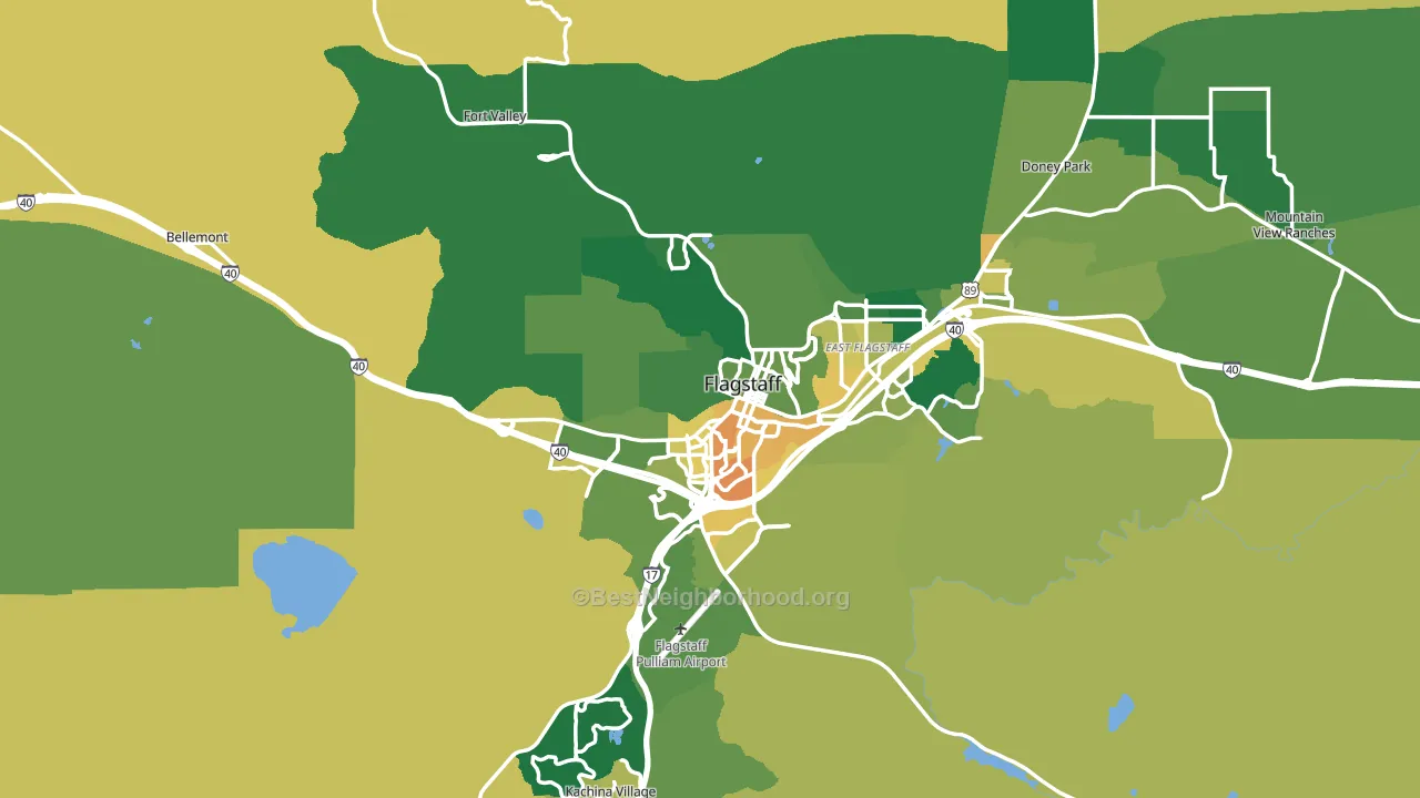 86001, AZ block-group voter-turnout map