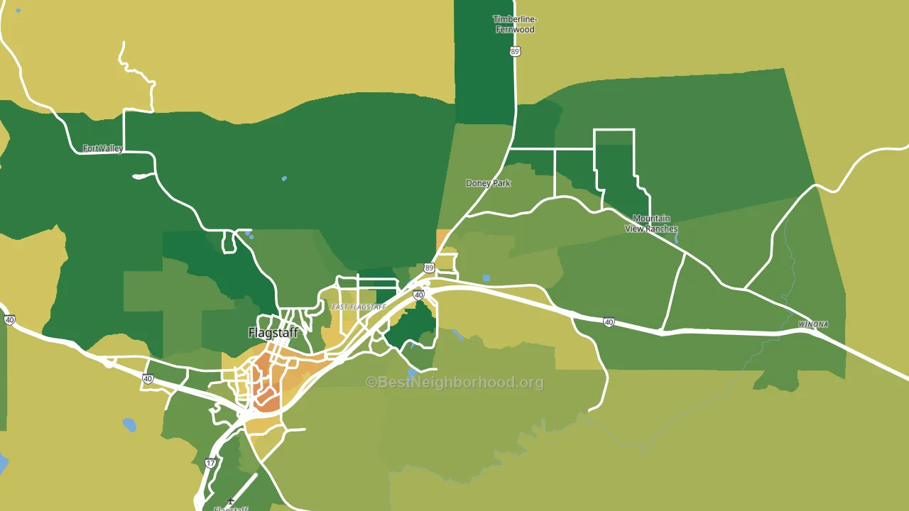 86004, AZ block-group voter-turnout map