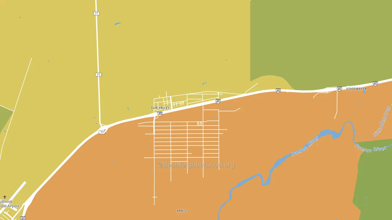 86029, AZ block-group voter-turnout map