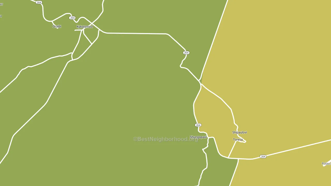 86043, AZ block-group voter-turnout map
