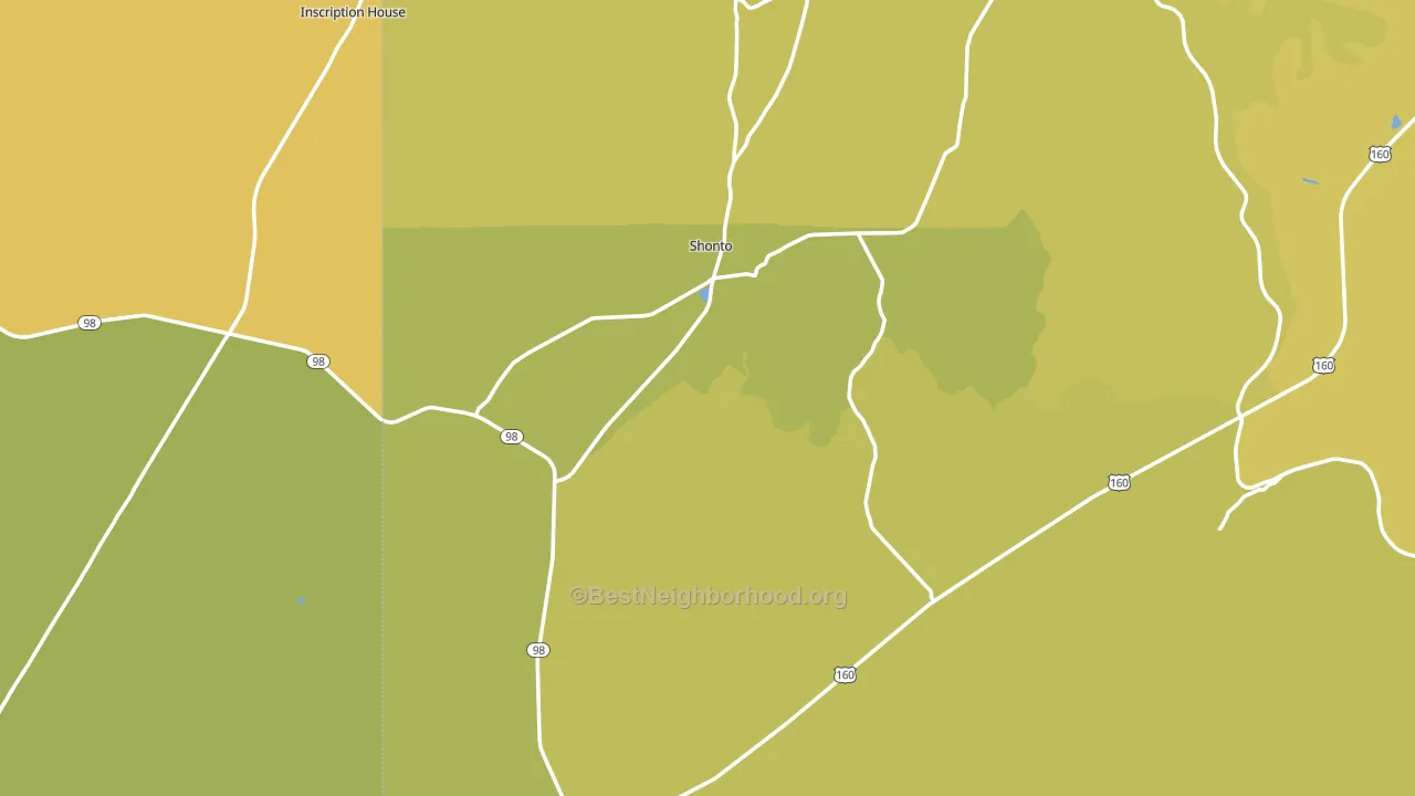 86054, AZ block-group voter-turnout map