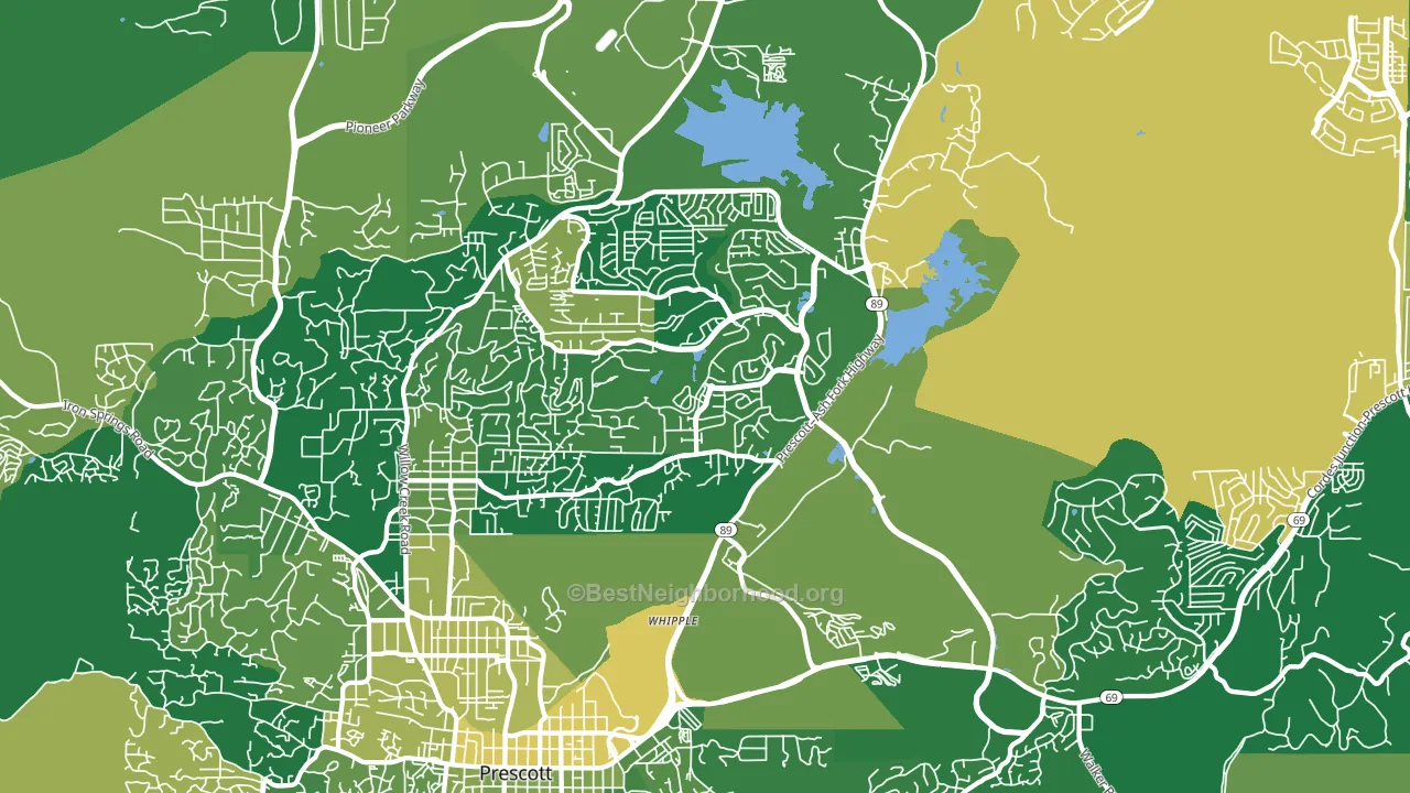 86301, AZ block-group voter-turnout map