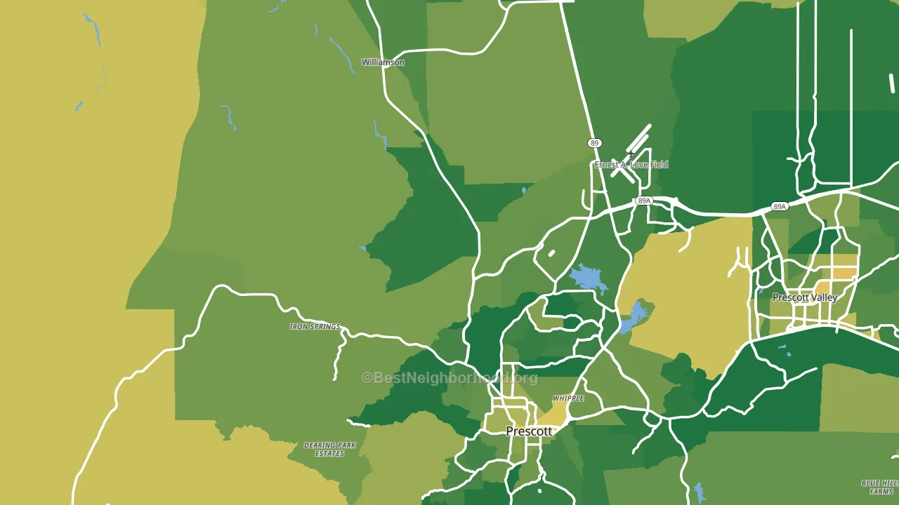 86305, AZ block-group voter-turnout map