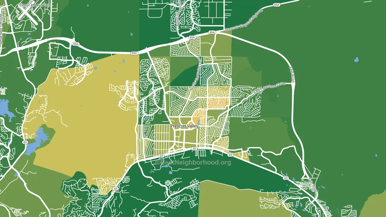 86314, AZ block-group voter-turnout map