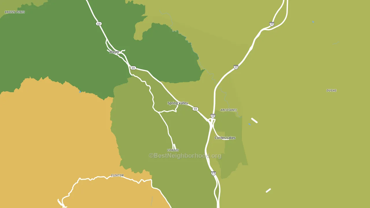 86333, AZ block-group voter-turnout map