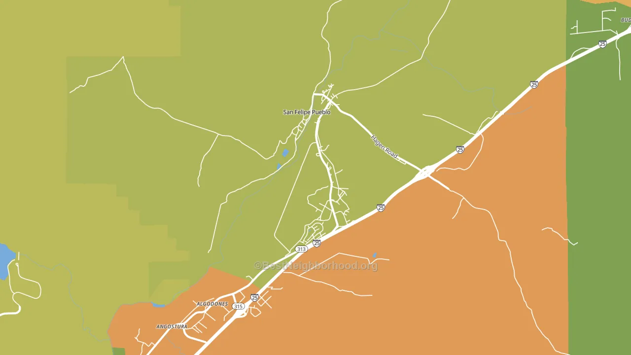 87001, NM block-group voter-turnout map