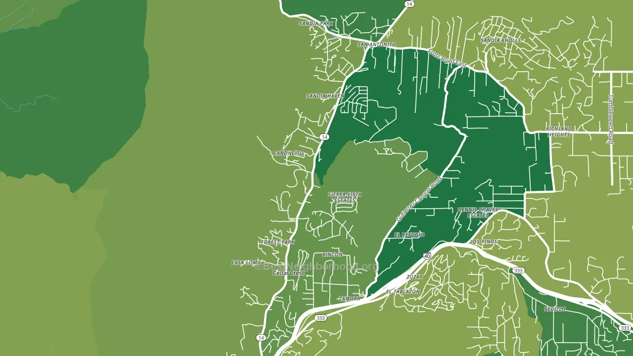 87008, NM block-group voter-turnout map