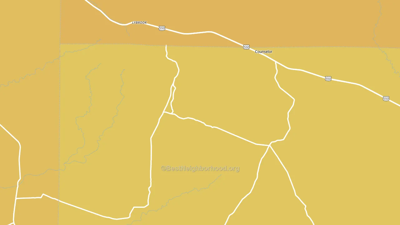 87018, NM block-group voter-turnout map