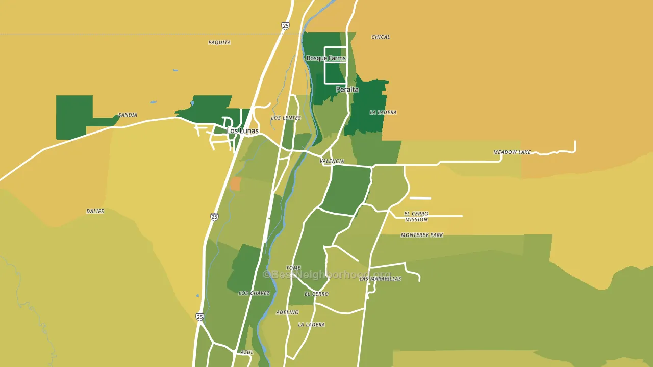 87031, NM block-group voter-turnout map