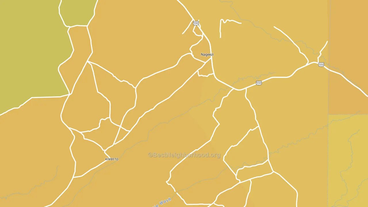 87037, NM block-group voter-turnout map