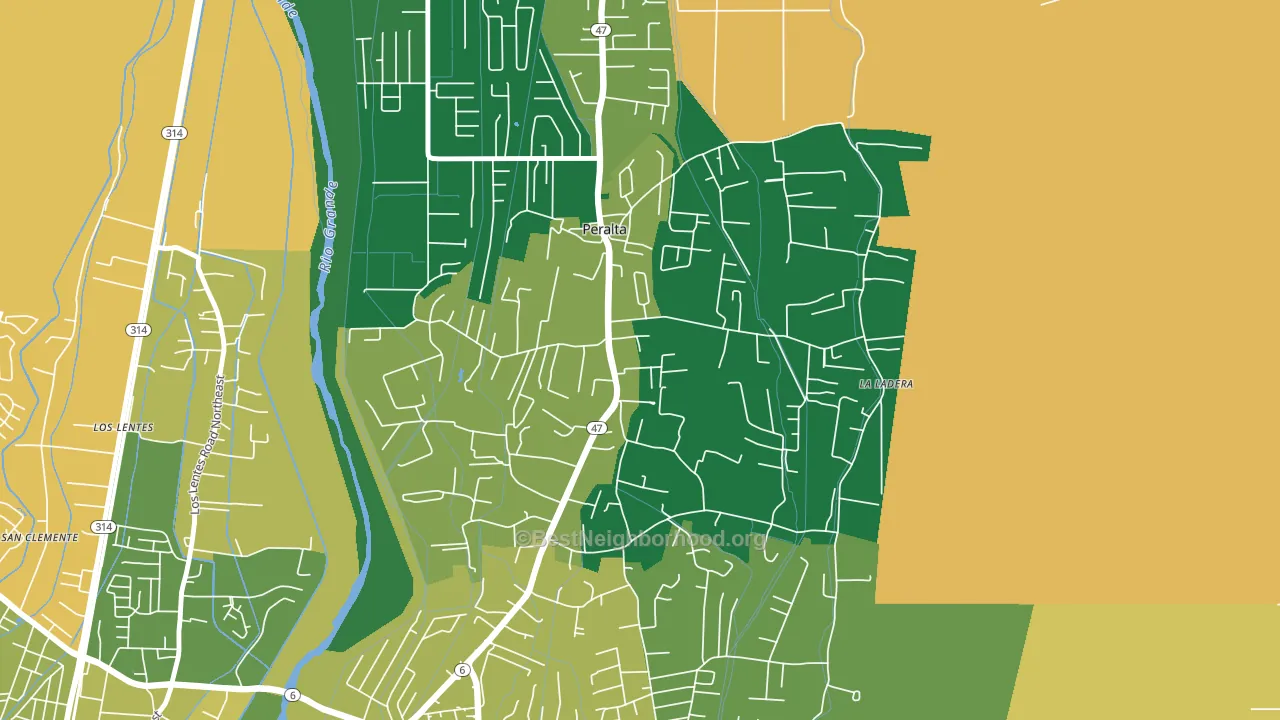 87042, NM block-group voter-turnout map