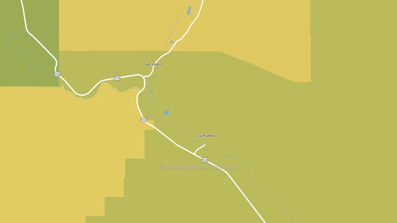 87053, NM block-group voter-turnout map