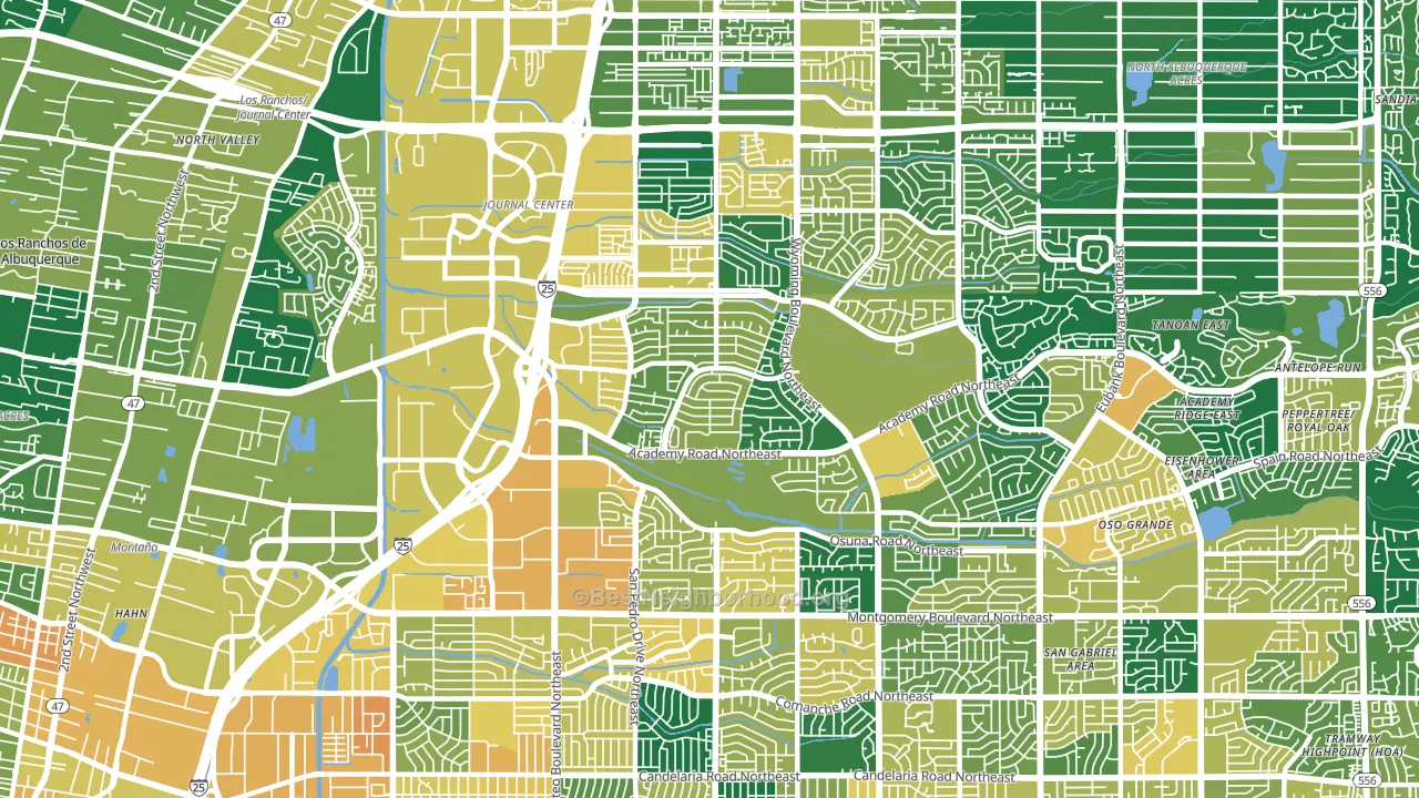 87109, NM block-group voter-turnout map