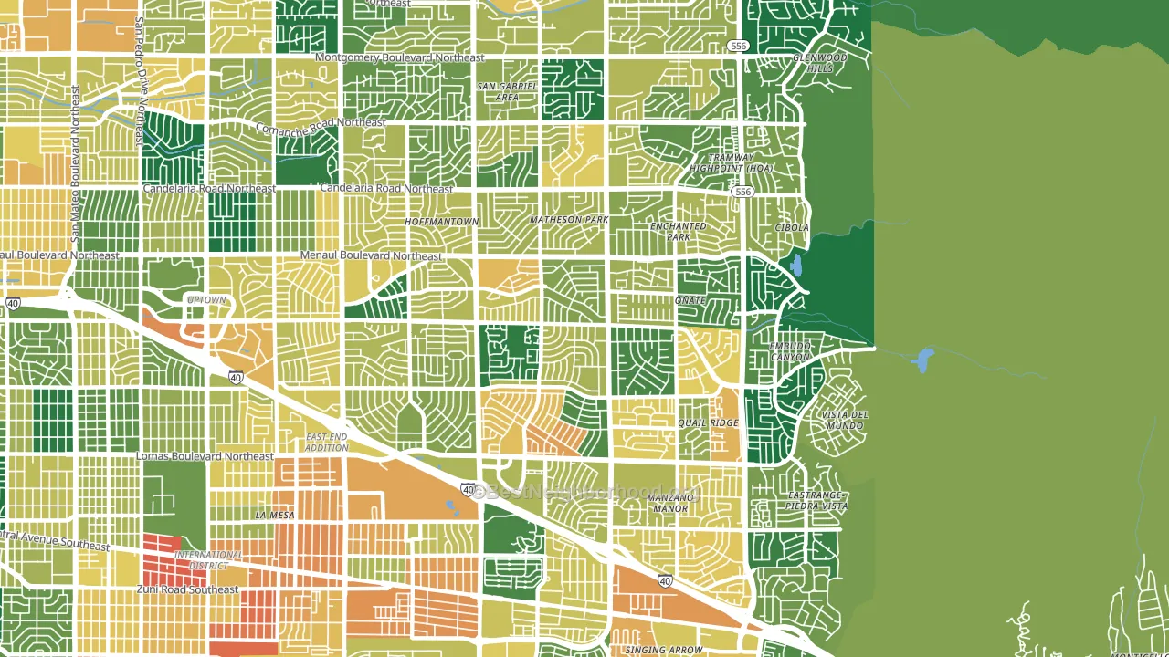 87112, NM block-group voter-turnout map