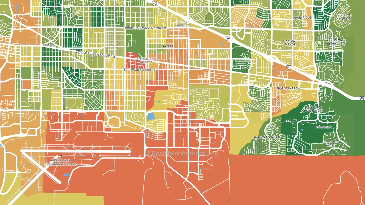 87116, NM block-group voter-turnout map