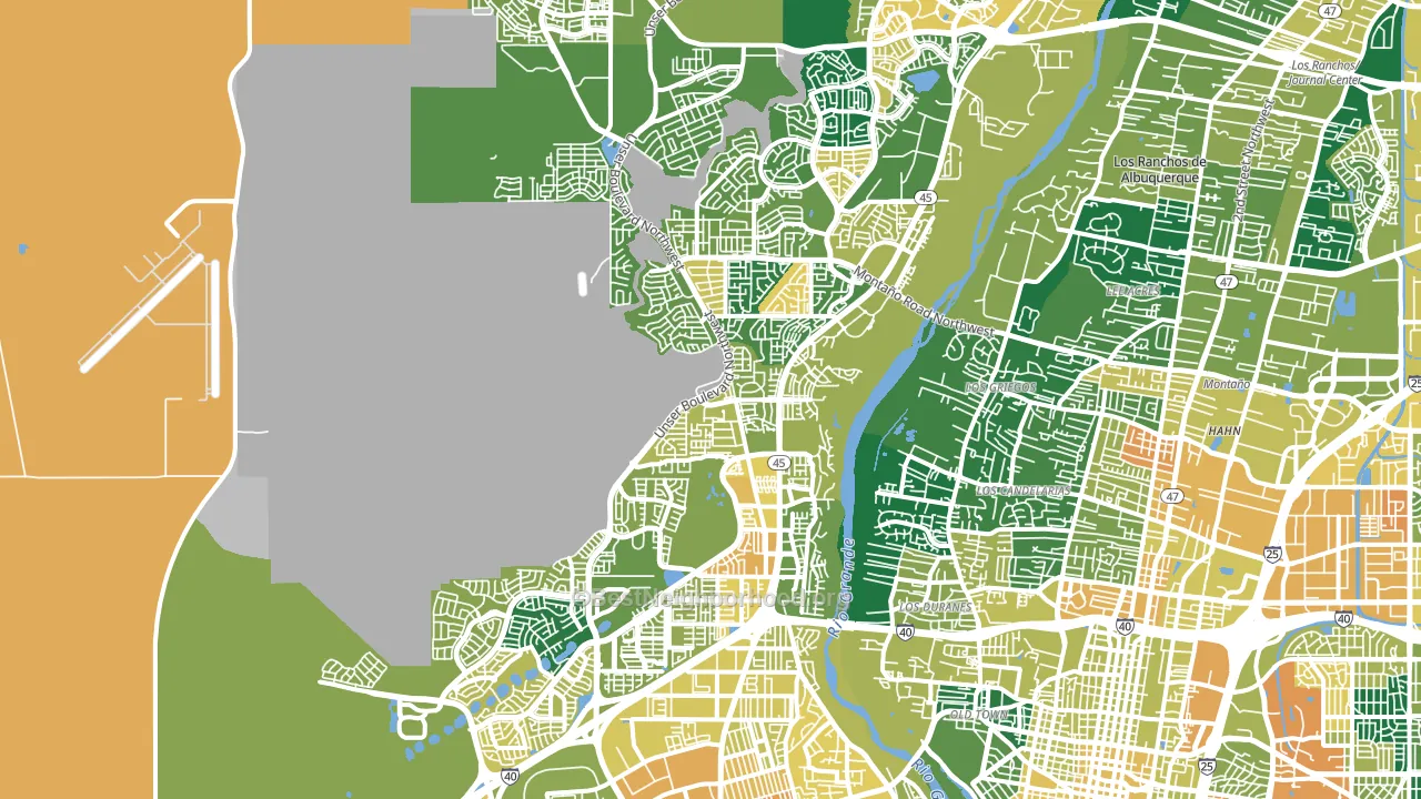 87120, NM block-group voter-turnout map