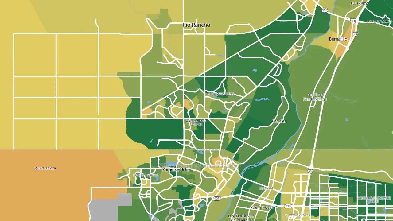 87124, NM block-group voter-turnout map
