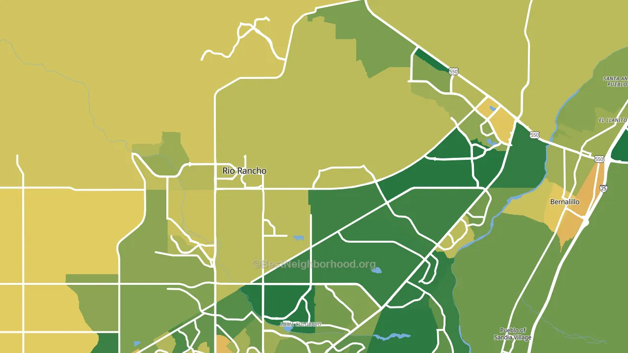 87144, NM block-group voter-turnout map