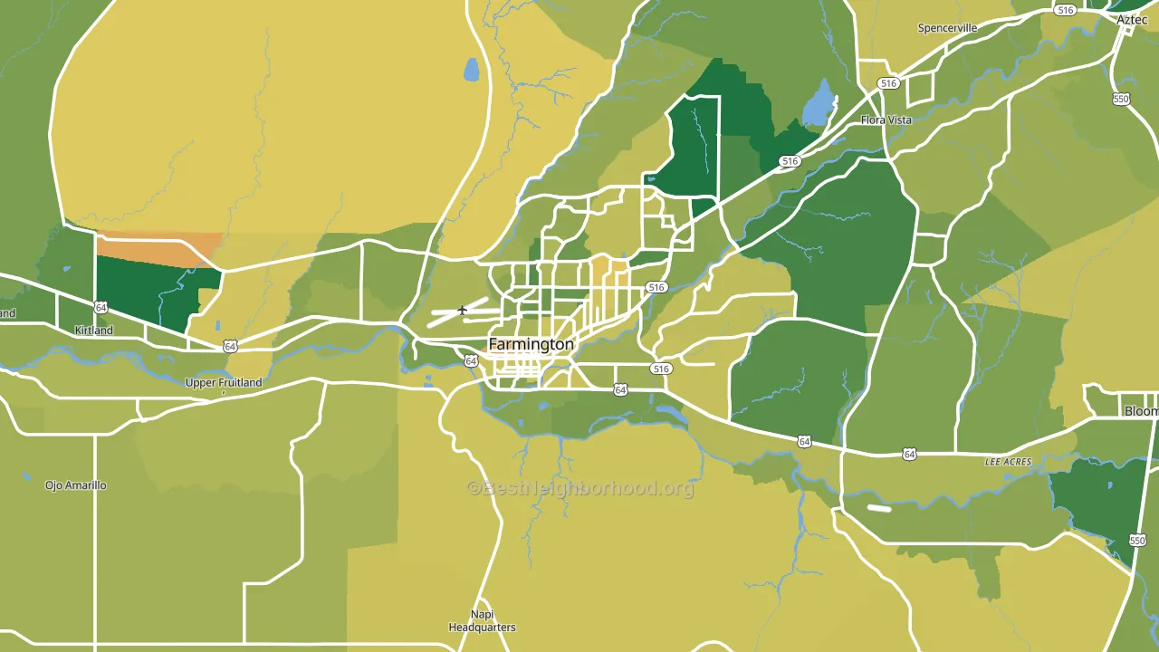 87401, NM block-group voter-turnout map