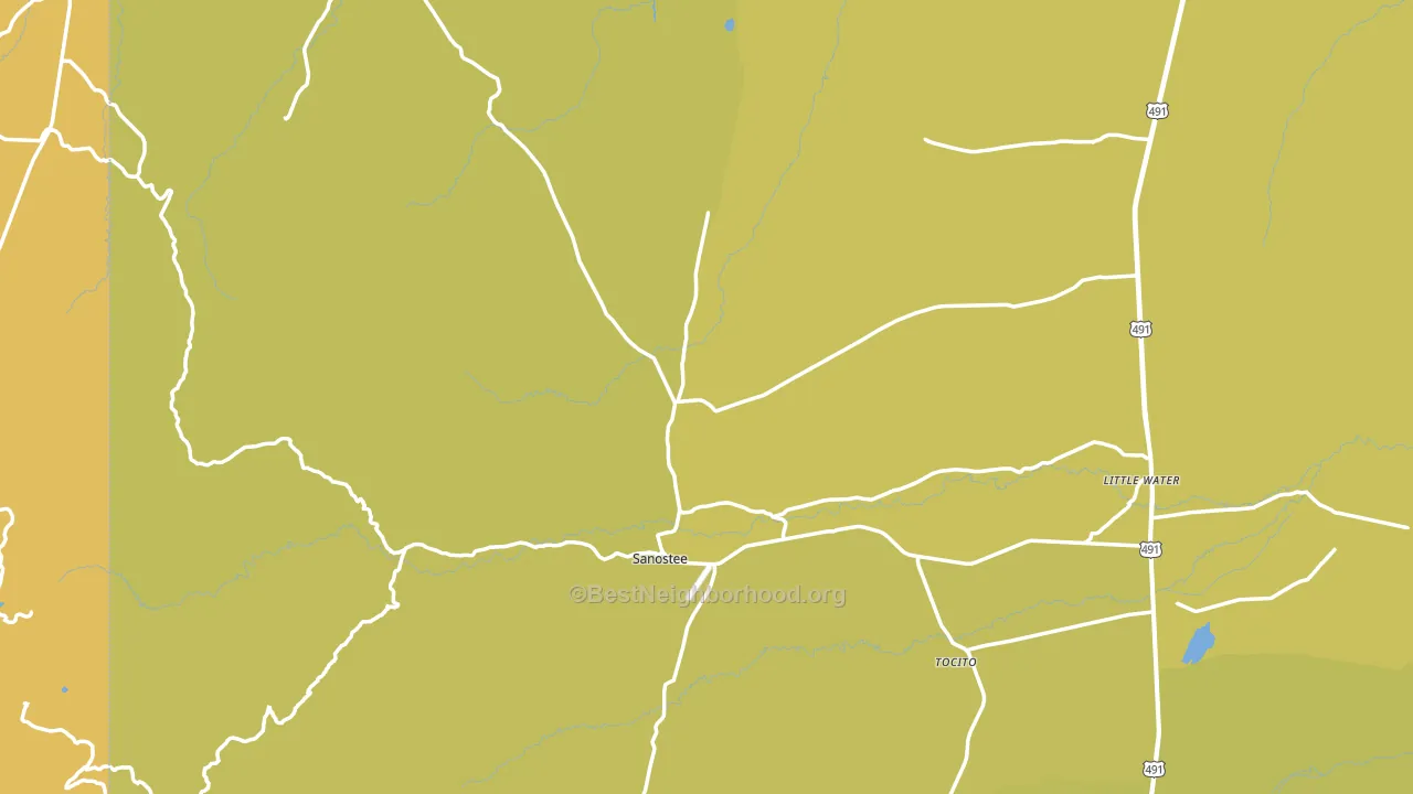 87461, NM block-group voter-turnout map