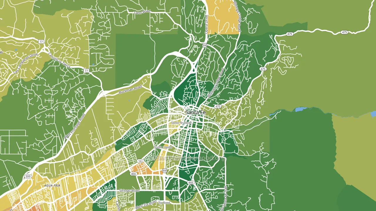 87501, NM block-group voter-turnout map