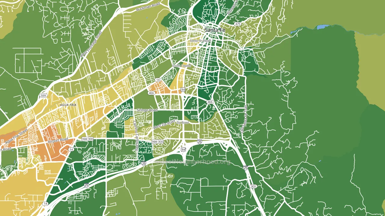 87505, NM block-group voter-turnout map