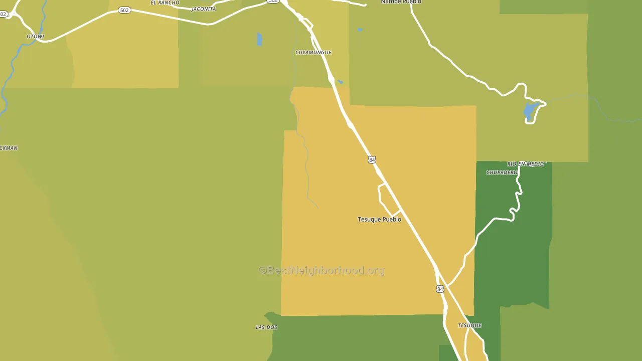 87506, NM block-group voter-turnout map