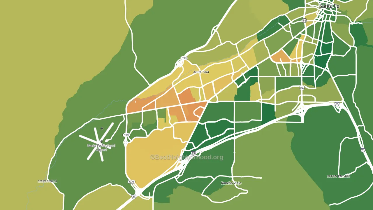 87507, NM block-group voter-turnout map