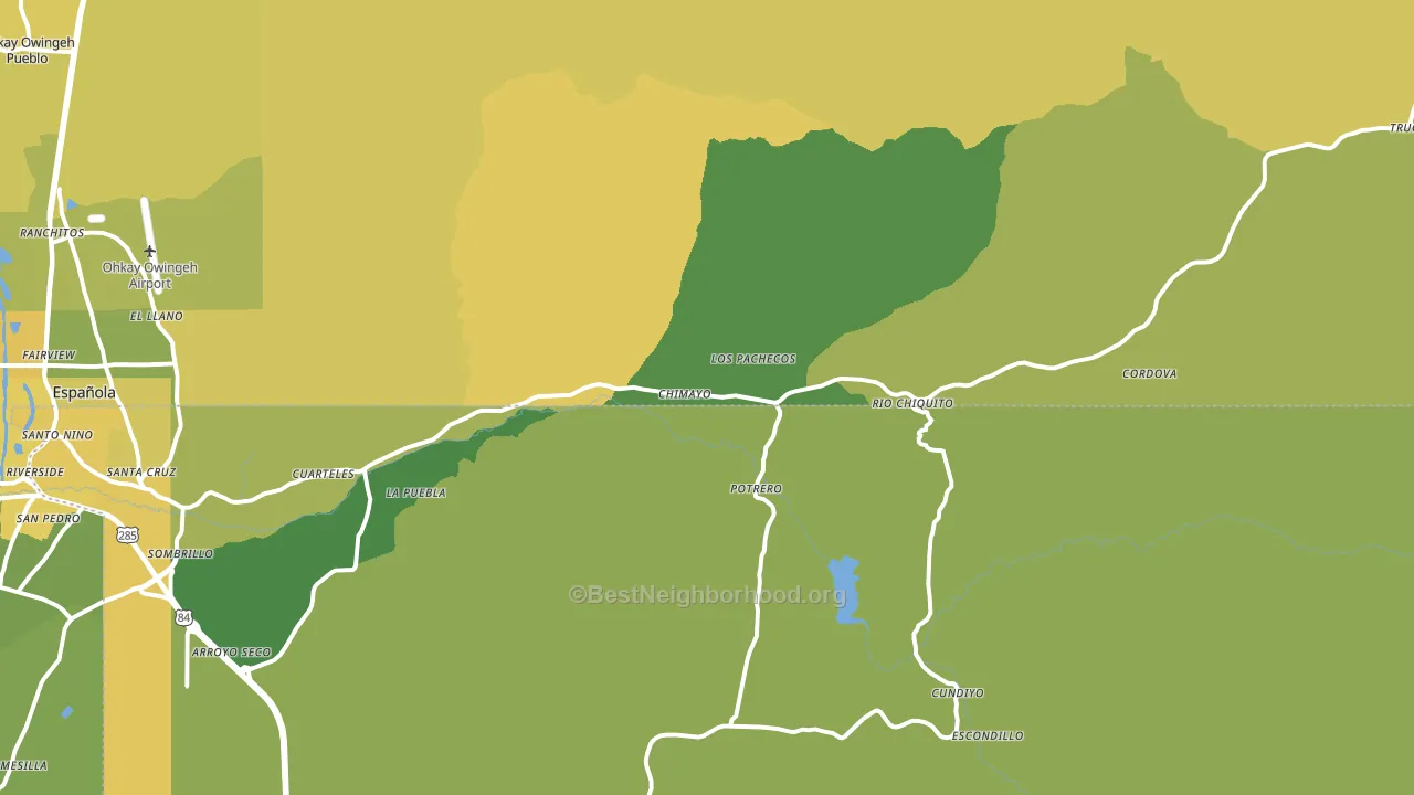 87522, NM block-group voter-turnout map