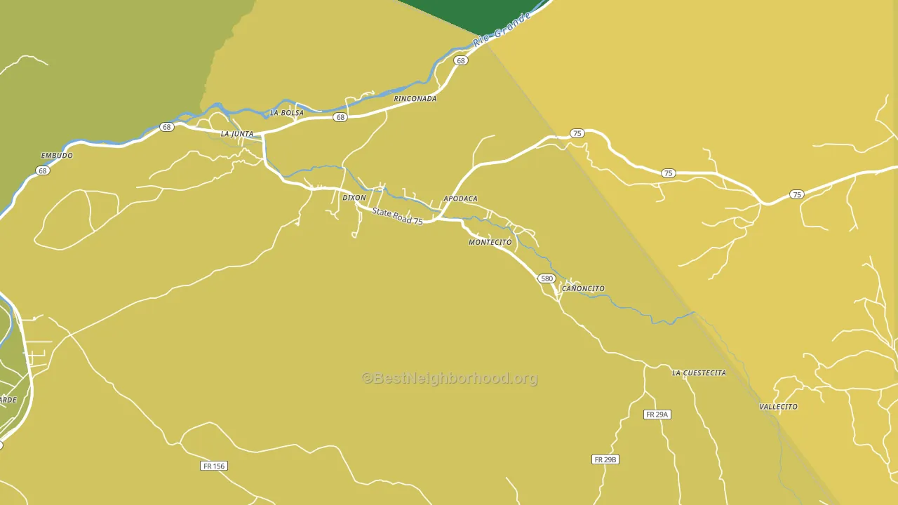 87527, NM block-group voter-turnout map