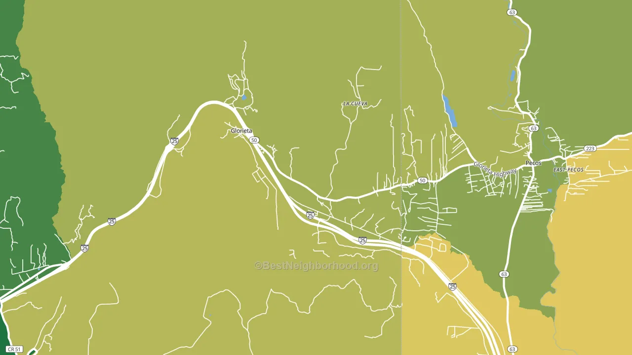 87535, NM block-group voter-turnout map
