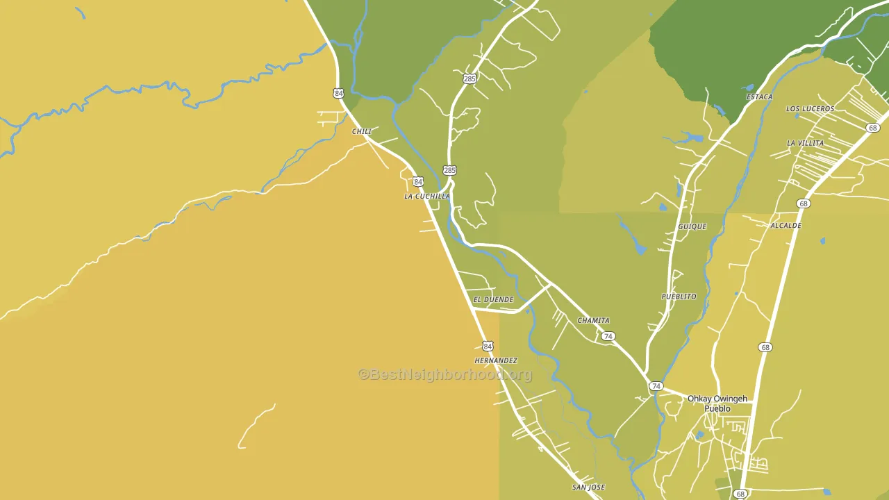 87537, NM block-group voter-turnout map