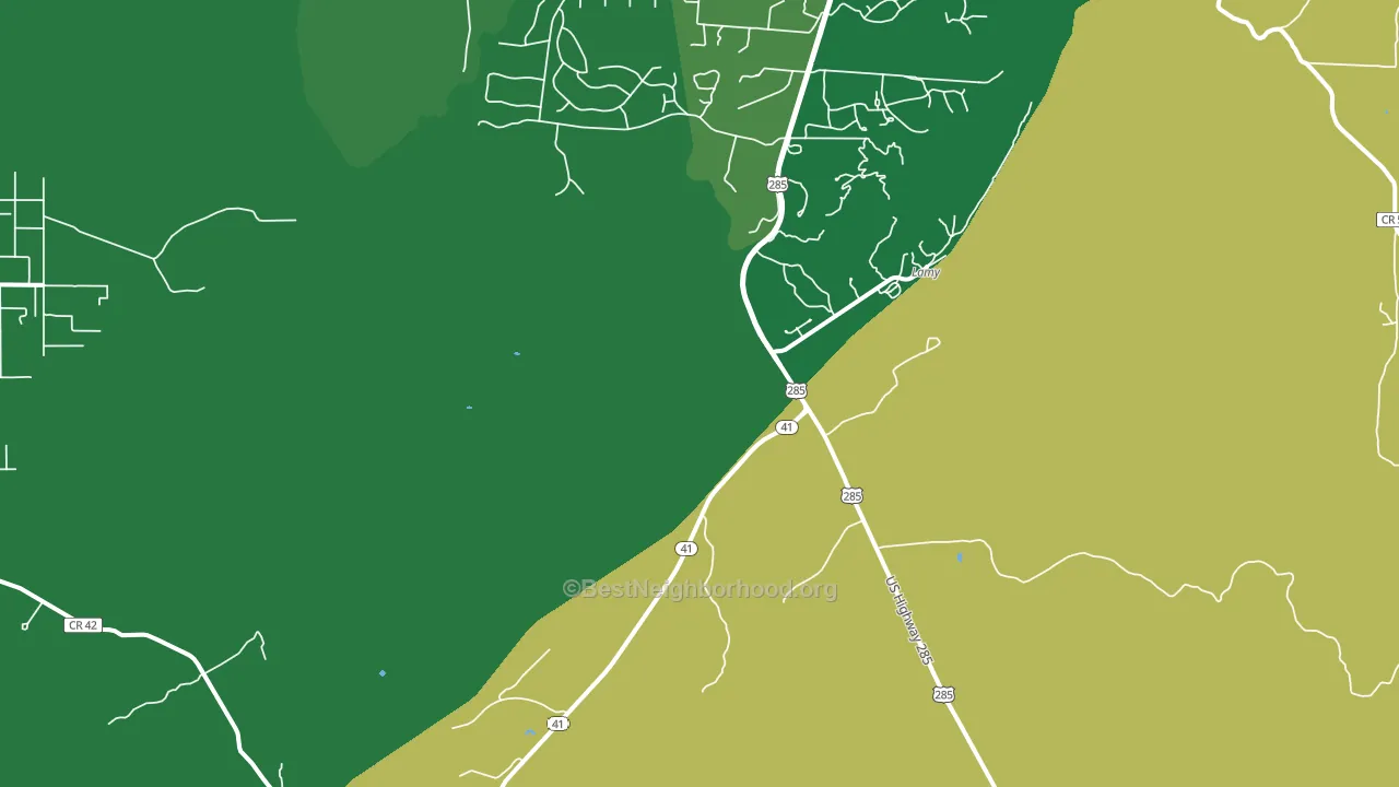 87540, NM block-group voter-turnout map