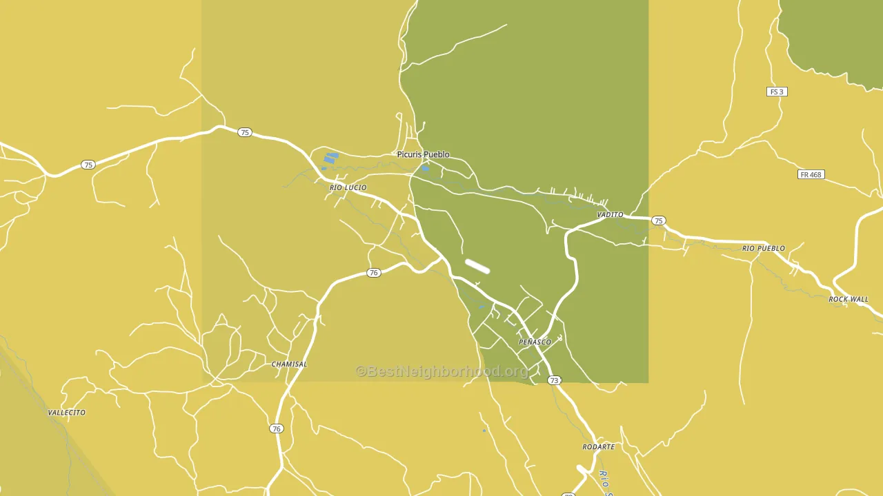 87553, NM block-group voter-turnout map