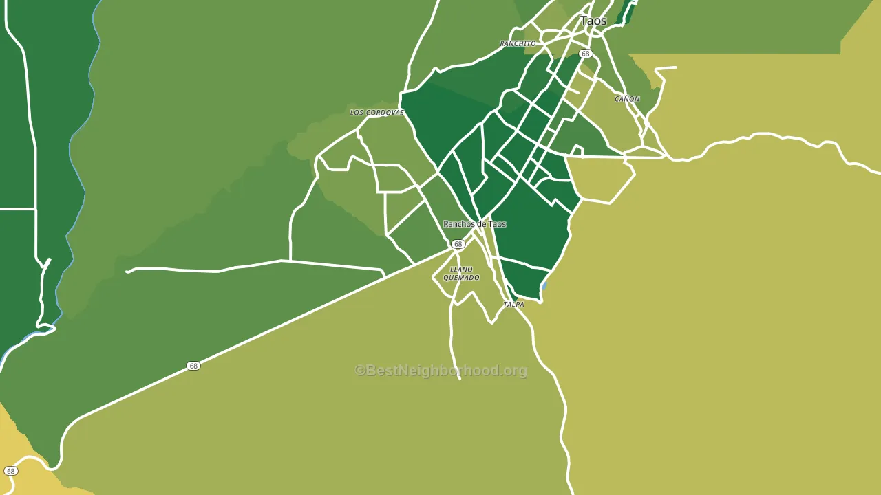 87557, NM block-group voter-turnout map