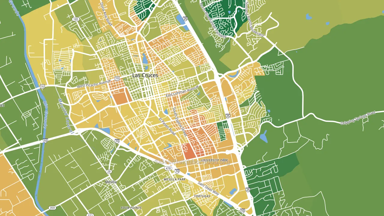 88001, NM block-group voter-turnout map