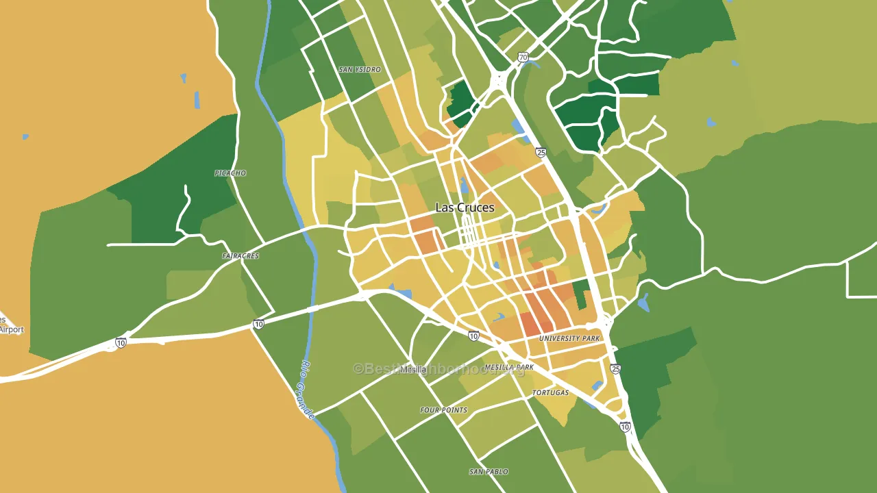 88005, NM block-group voter-turnout map